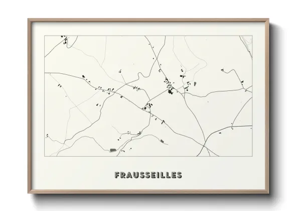 Une affiche de carte sur Frausseilles