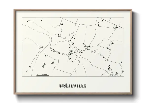 Une affiche de carte sur Fréjeville