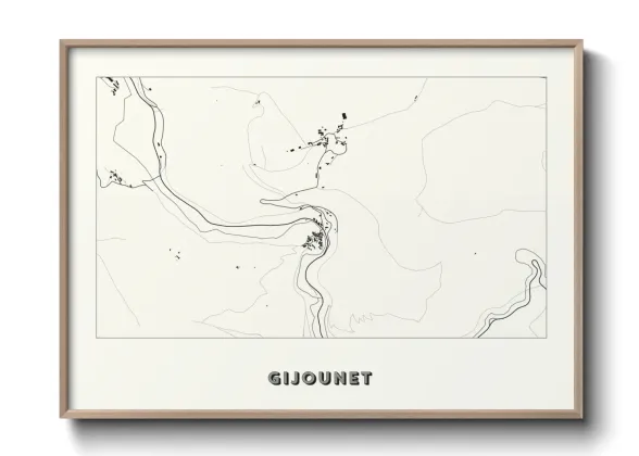 Une affiche de carte sur Gijounet