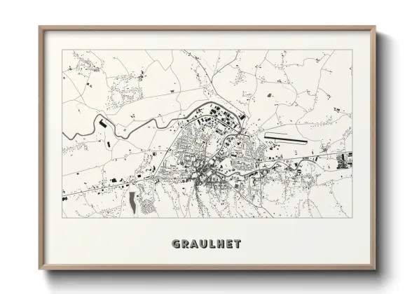 Une affiche de carte sur Graulhet