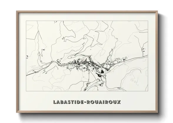 Une affiche de carte sur Labastide-Rouairoux