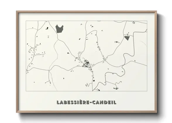 Une affiche de carte sur Labessière-Candeil