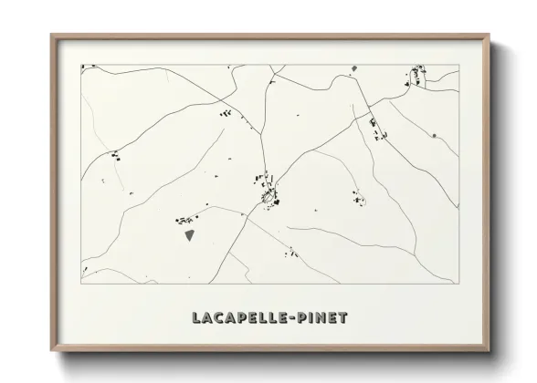 Une affiche de carte sur Lacapelle-Pinet