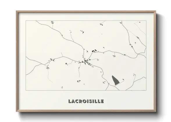 Une affiche de carte sur Lacroisille