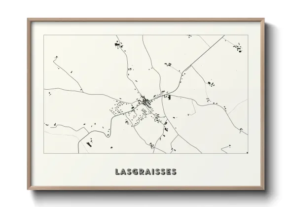Une affiche de carte sur Lasgraisses