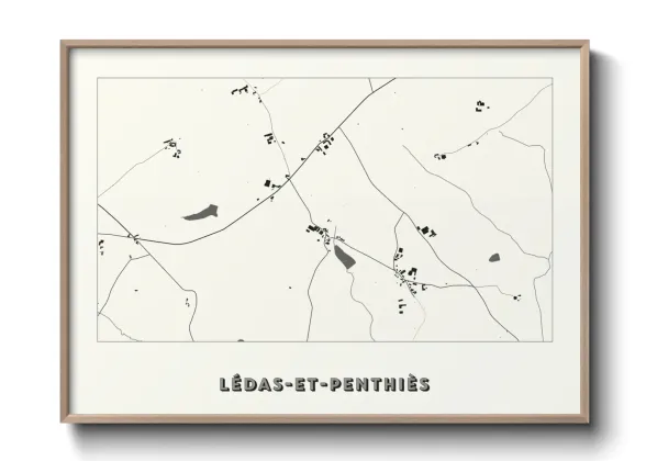 Une affiche de carte sur Lédas-et-Penthiès
