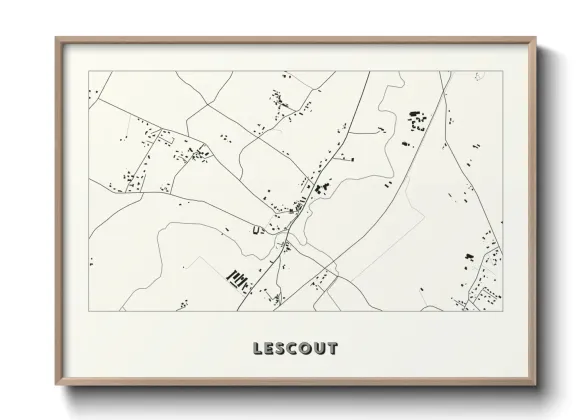 Une affiche de carte sur Lescout
