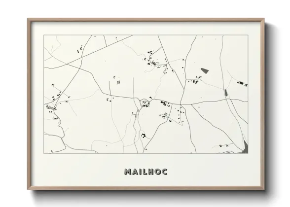 Une affiche de carte sur Mailhoc