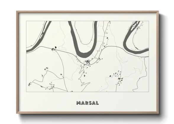 Une affiche de carte sur Marsal