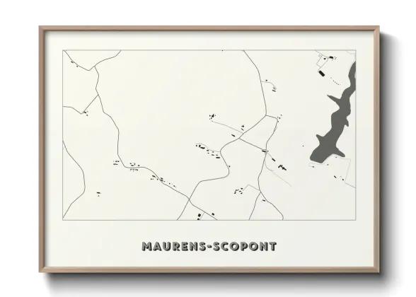 Une affiche de carte sur Maurens-Scopont