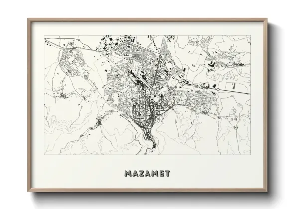 Une affiche de carte sur Mazamet