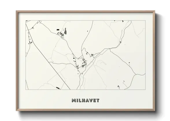 Une affiche de carte sur Milhavet