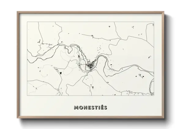 Une affiche de carte sur Monestiés