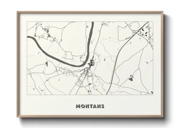 Une affiche de carte sur Montans
