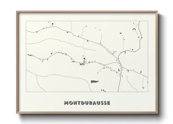 Une affiche de carte sur Montdurausse