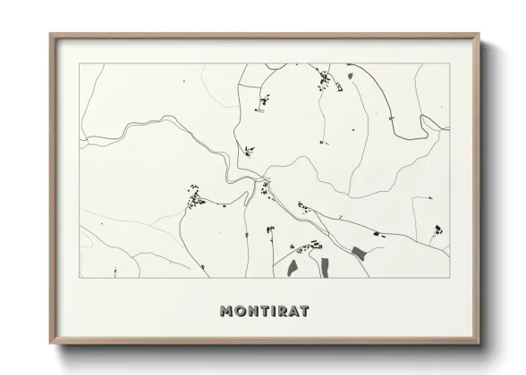 Une affiche de carte sur Montirat