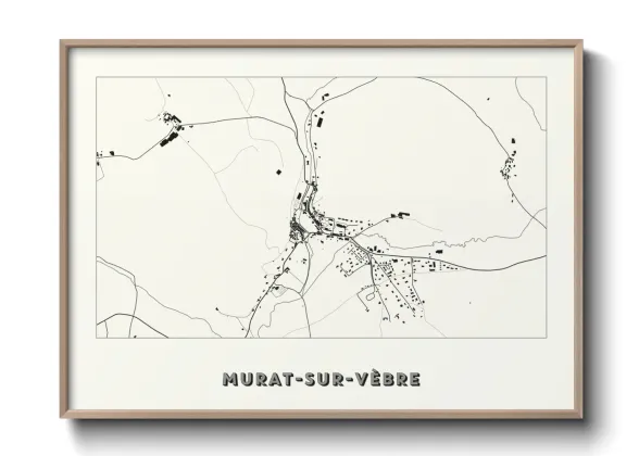 Une affiche de carte sur Murat-sur-Vèbre