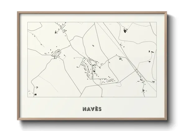 Une affiche de carte sur Navès
