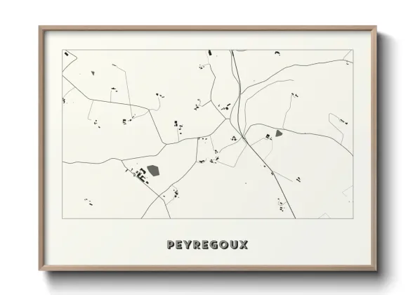 Une affiche de carte sur Peyregoux