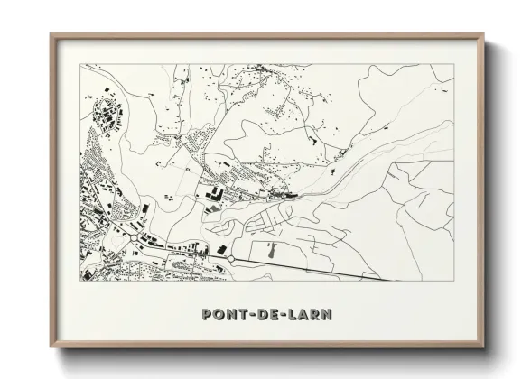 Une affiche de carte sur Pont-de-Larn