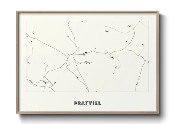 Une affiche de carte sur Pratviel