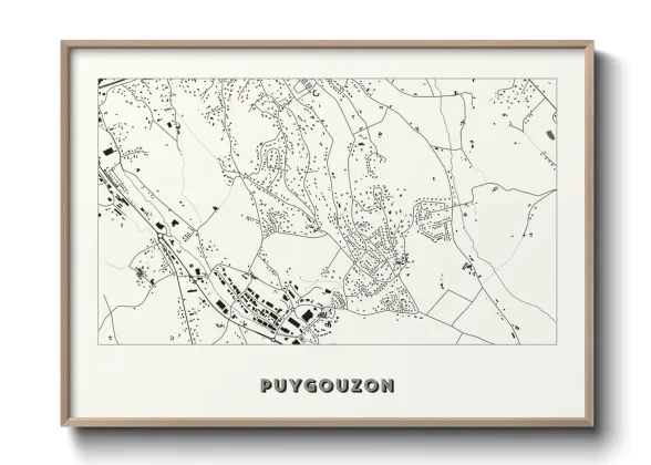 Une affiche de carte sur Puygouzon