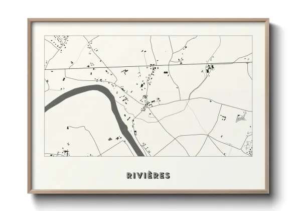 Une affiche de carte sur Rivières
