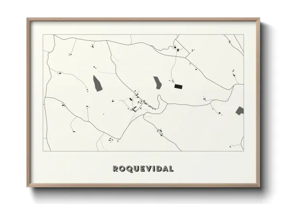 Une affiche de carte sur Roquevidal