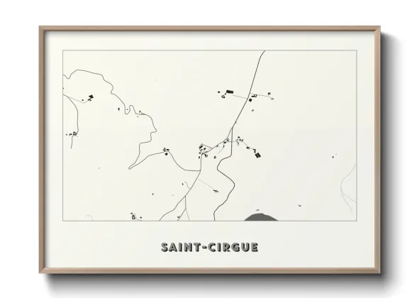 Une affiche de carte sur Saint-Cirgue
