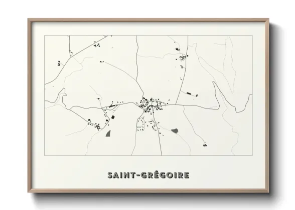 Une affiche de carte sur Saint-Grégoire