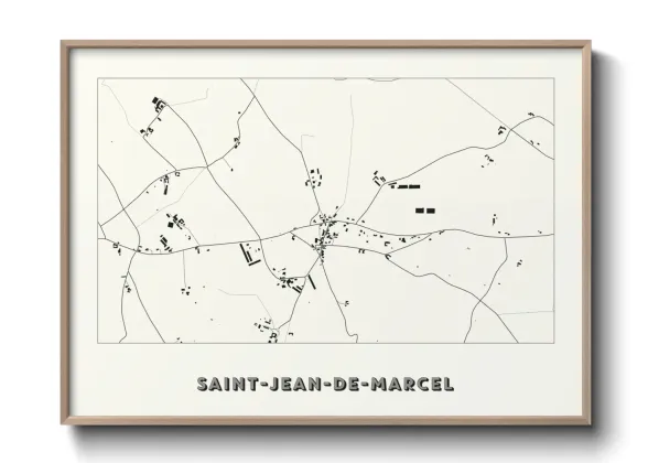 Une affiche de carte sur Saint-Jean-de-Marcel