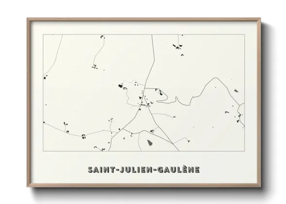 Une affiche de carte sur Saint-Julien-Gaulène