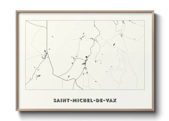 Une affiche de carte sur Saint-Michel-de-Vax