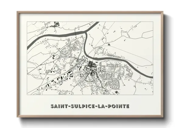 Une affiche de carte sur Saint-Sulpice-la-Pointe