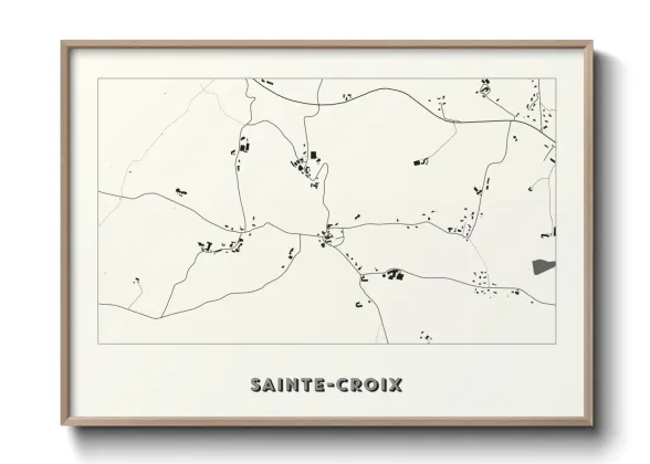 Une affiche de carte sur Sainte-Croix