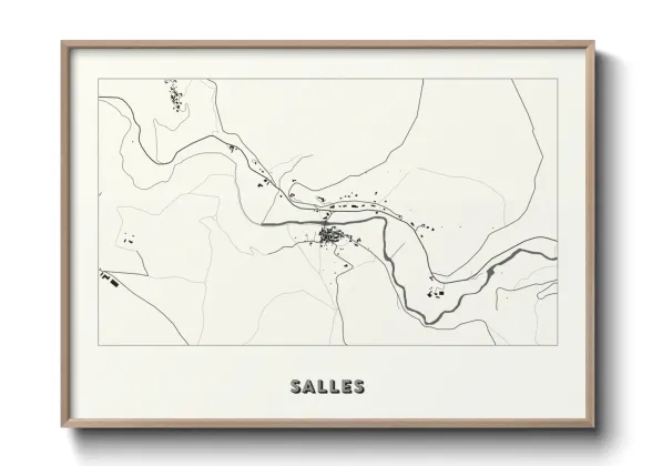 Une affiche de carte sur Salles