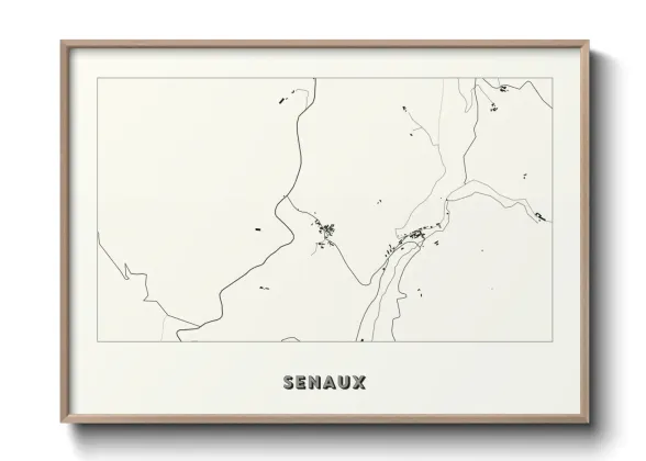 Une affiche de carte sur Senaux