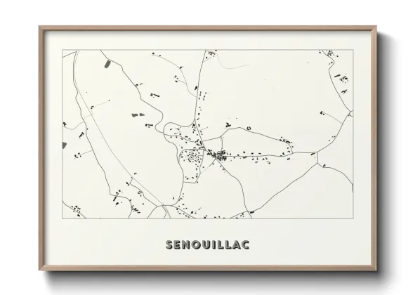 Une affiche de carte sur Senouillac
