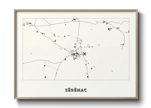 Une affiche de carte sur Sérénac