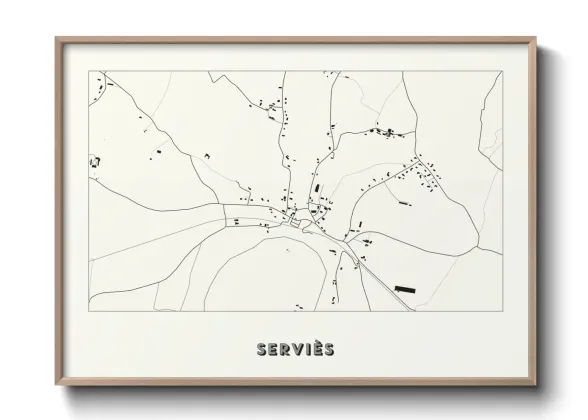 Une affiche de carte sur Serviès