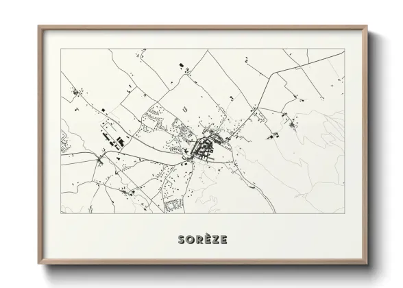 Une affiche de carte sur Sorèze