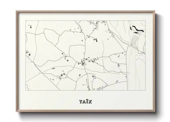 Une affiche de carte sur Taïx
