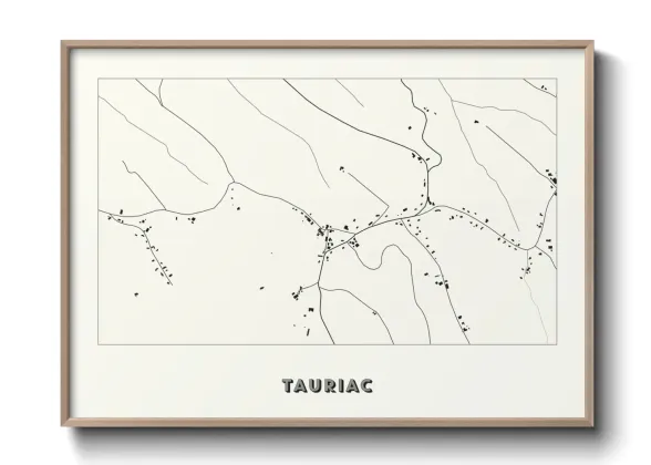 Une affiche de carte sur Tauriac