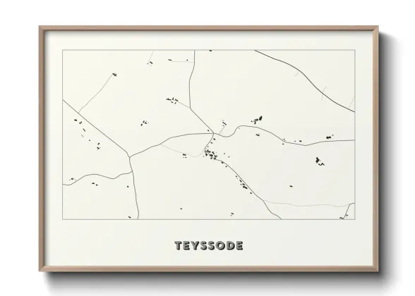Une affiche de carte sur Teyssode