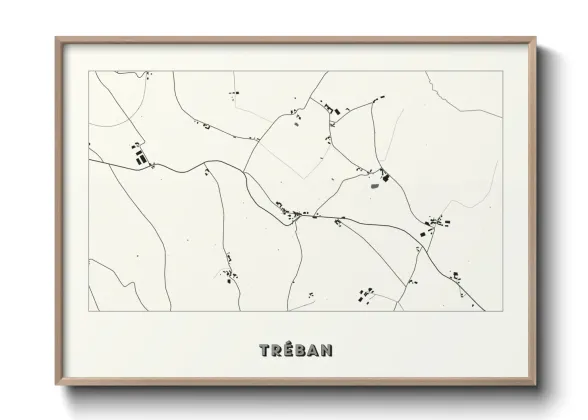 Une affiche de carte sur Tréban
