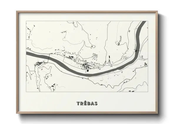 Une affiche de carte sur Trébas