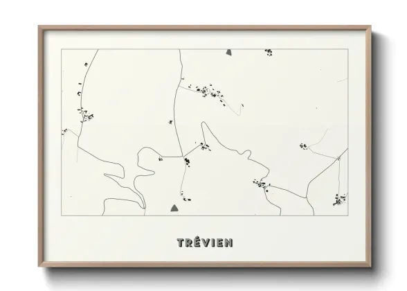 Une affiche de carte sur Trévien