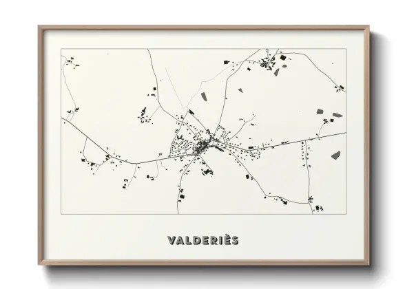 Une affiche de carte sur Valderiès