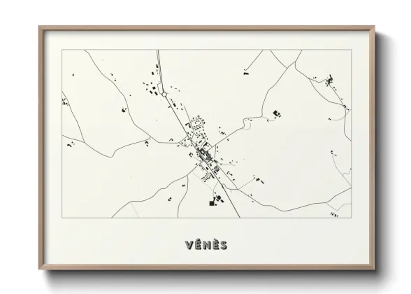 Une affiche de carte sur Vénès