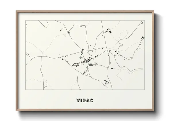 Une affiche de carte sur Virac